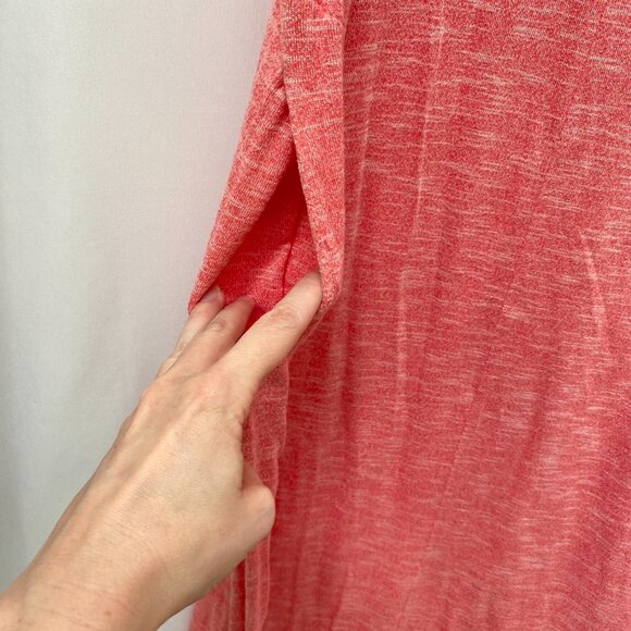 Soft Surroundings Womens Maxi Jersey Knit Dress Sz PL Pink Cold Shoulder Travel - Picture 5 of 9